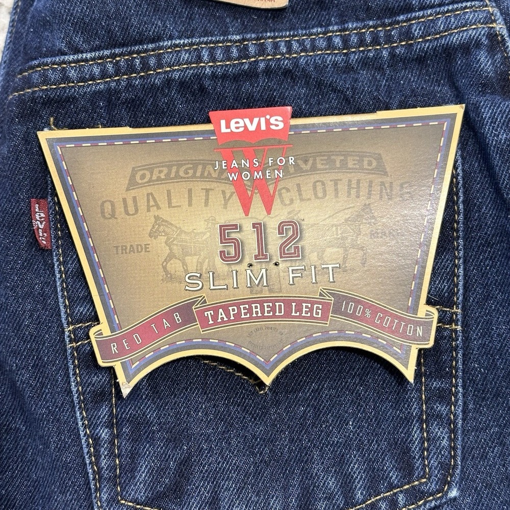 Vtg 90s Levi's 512 Slim Fit Tapered Leg Jeans‎ NWT Made in USA Deadstock 25x29
